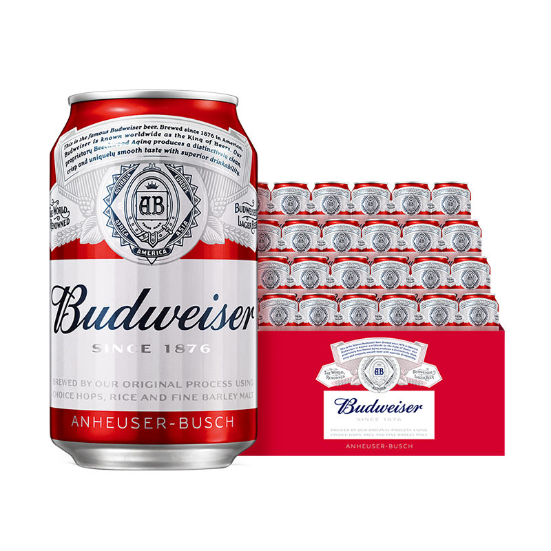 【百威啤酒】经典系列 330ML*24罐