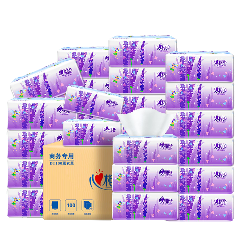 【心相印】抽纸 薰衣草 3层100抽*60包