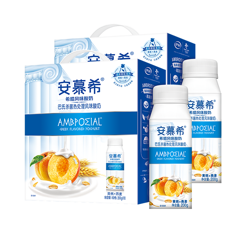 【伊利】安慕希（黄桃燕麦味）200g*10瓶