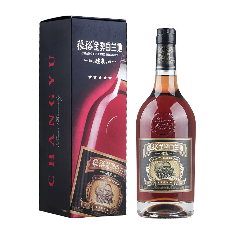 【张裕】金奖白兰地酒 40度（五星）700ML*6瓶