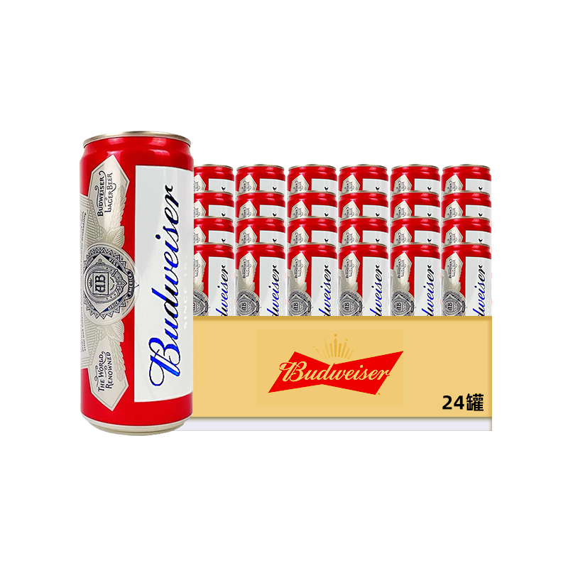 【百威】百威啤酒（易拉罐）310ML*24罐