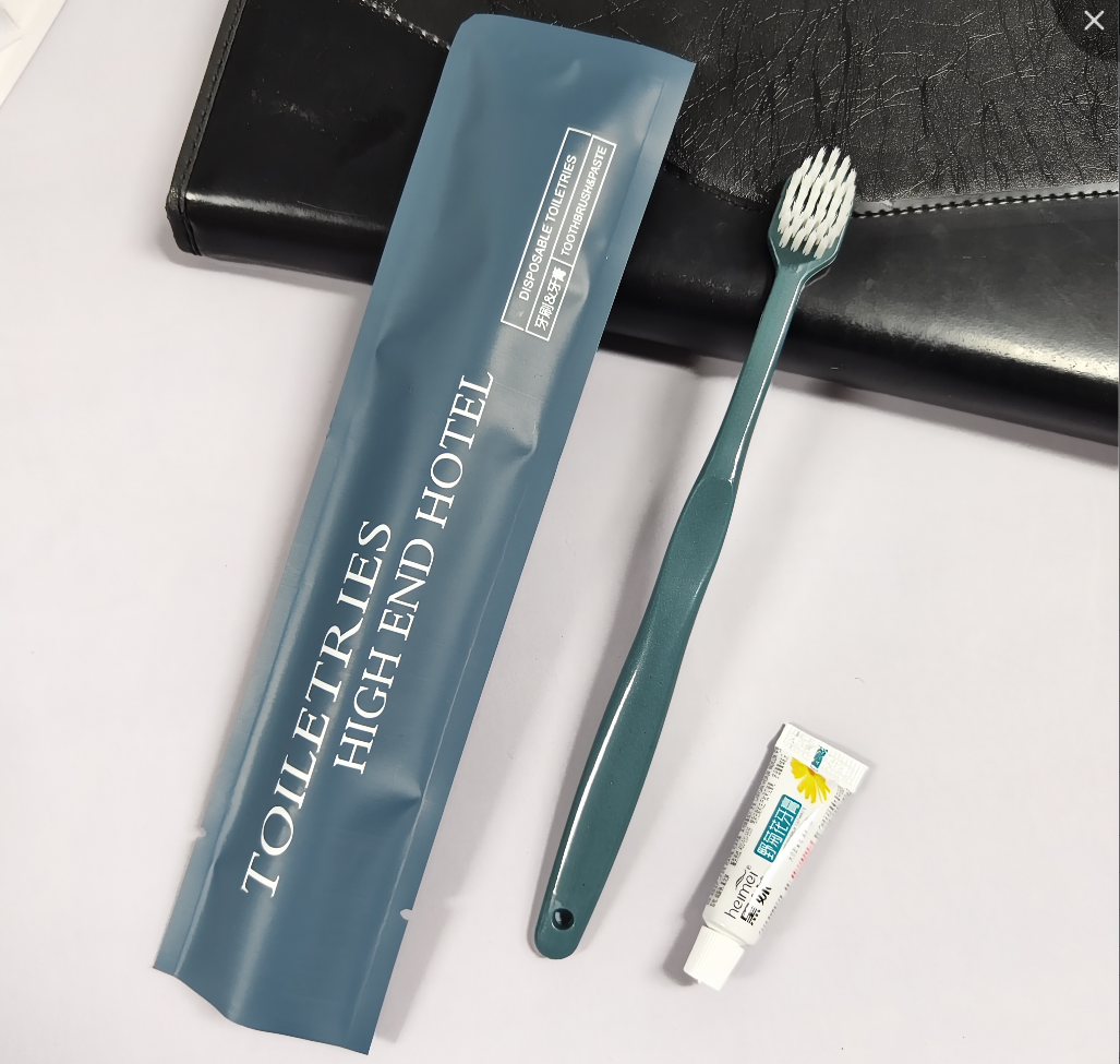 【套装-深蓝色】Y23一次性牙刷+黑妹牙膏【2000支/箱】