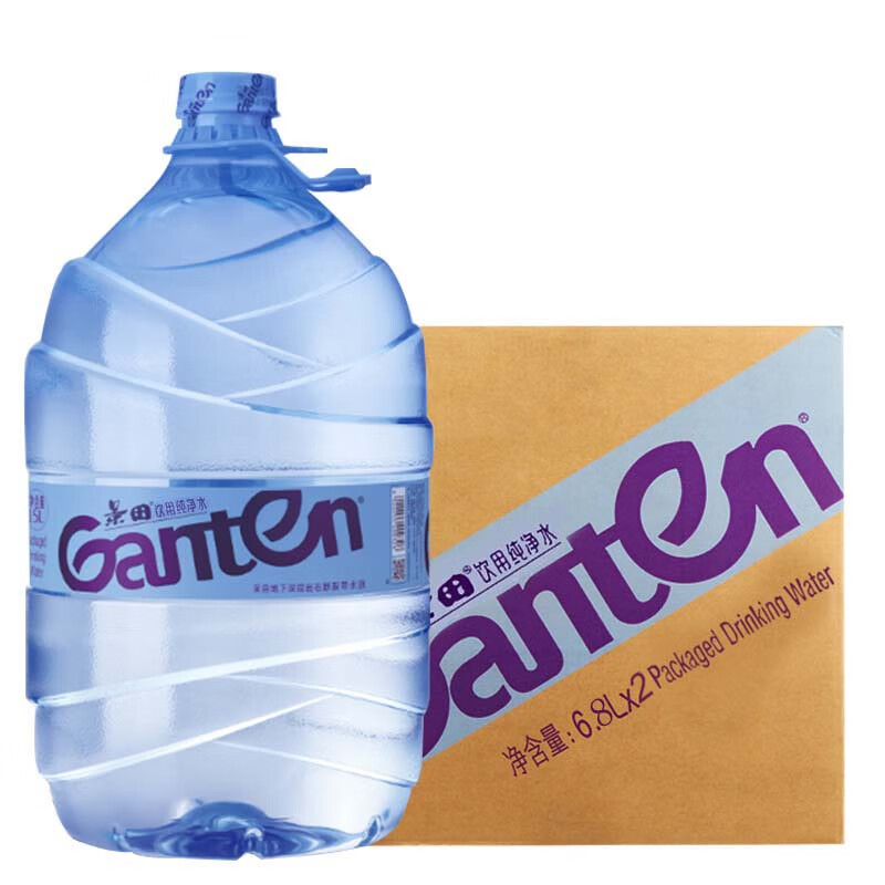 景田饮用纯净水 6.8L*2桶【泡茶水】