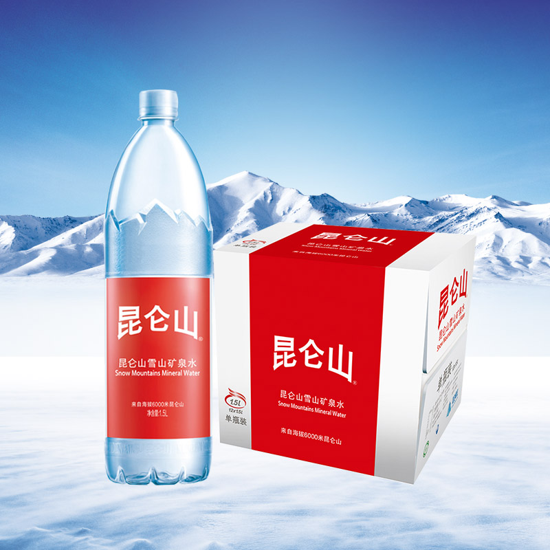 昆仑山雪山矿泉水1.5L*12瓶