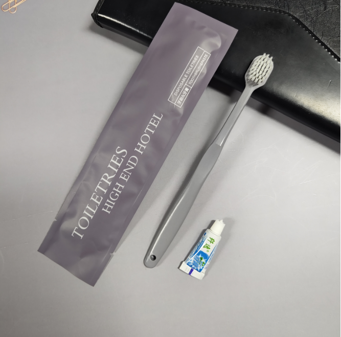 【套装-灰紫色】Y23一次性牙刷套装【2000支/箱】