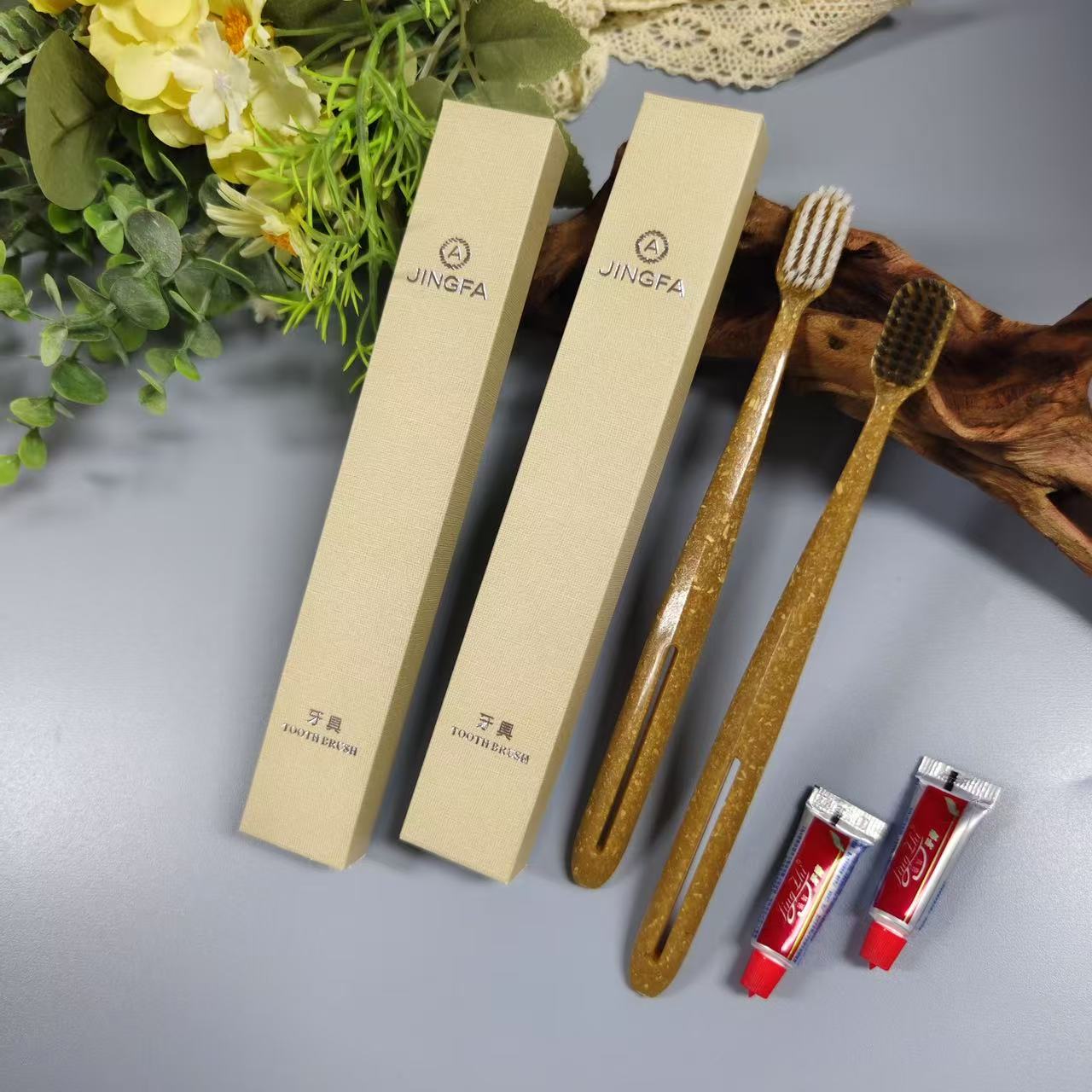 【十一代布纹卡盒】Y25一次性牙刷+有盖【1000支/箱】